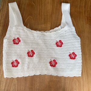 Crocheted cropped shirt